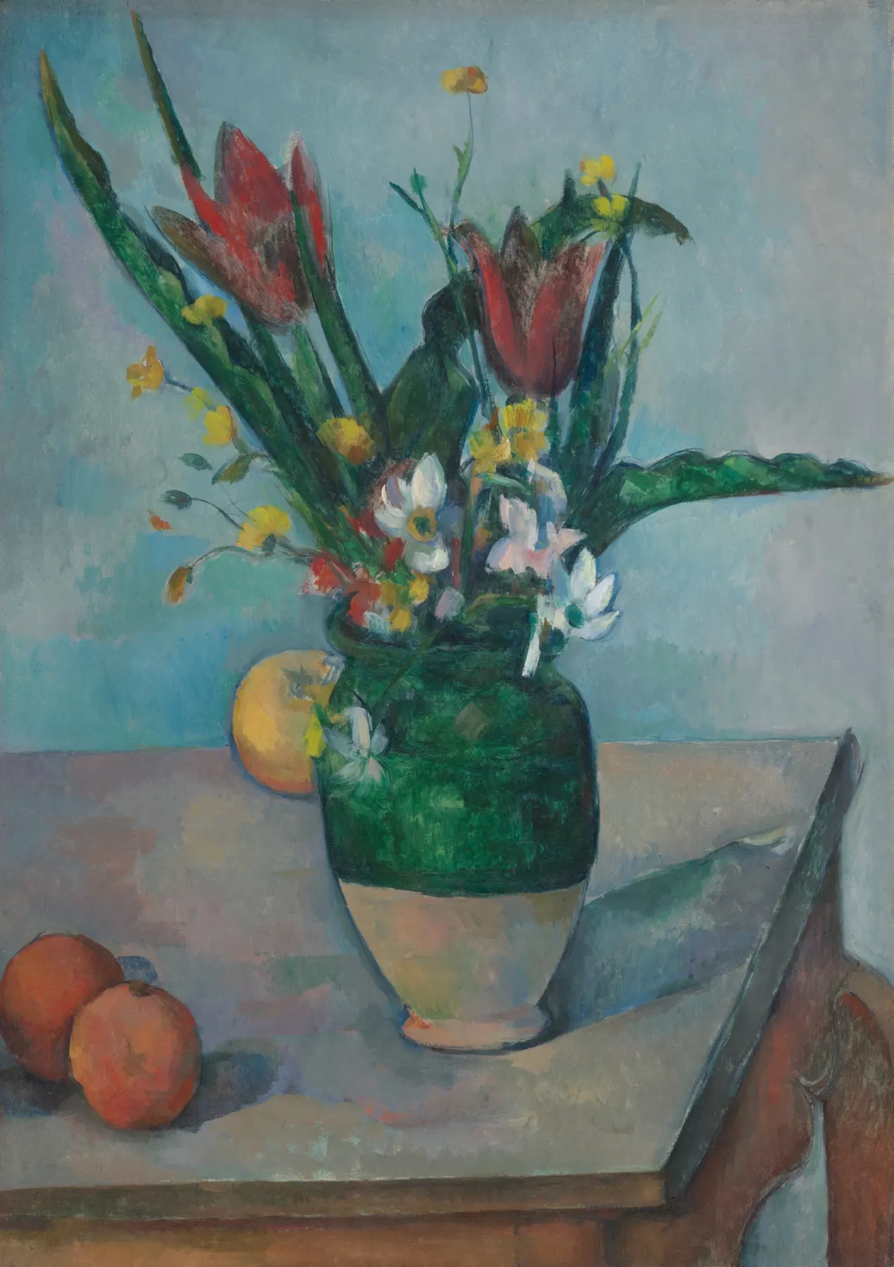 The Vase of Tulips by Paul Cezanne (French, 1839–1906)