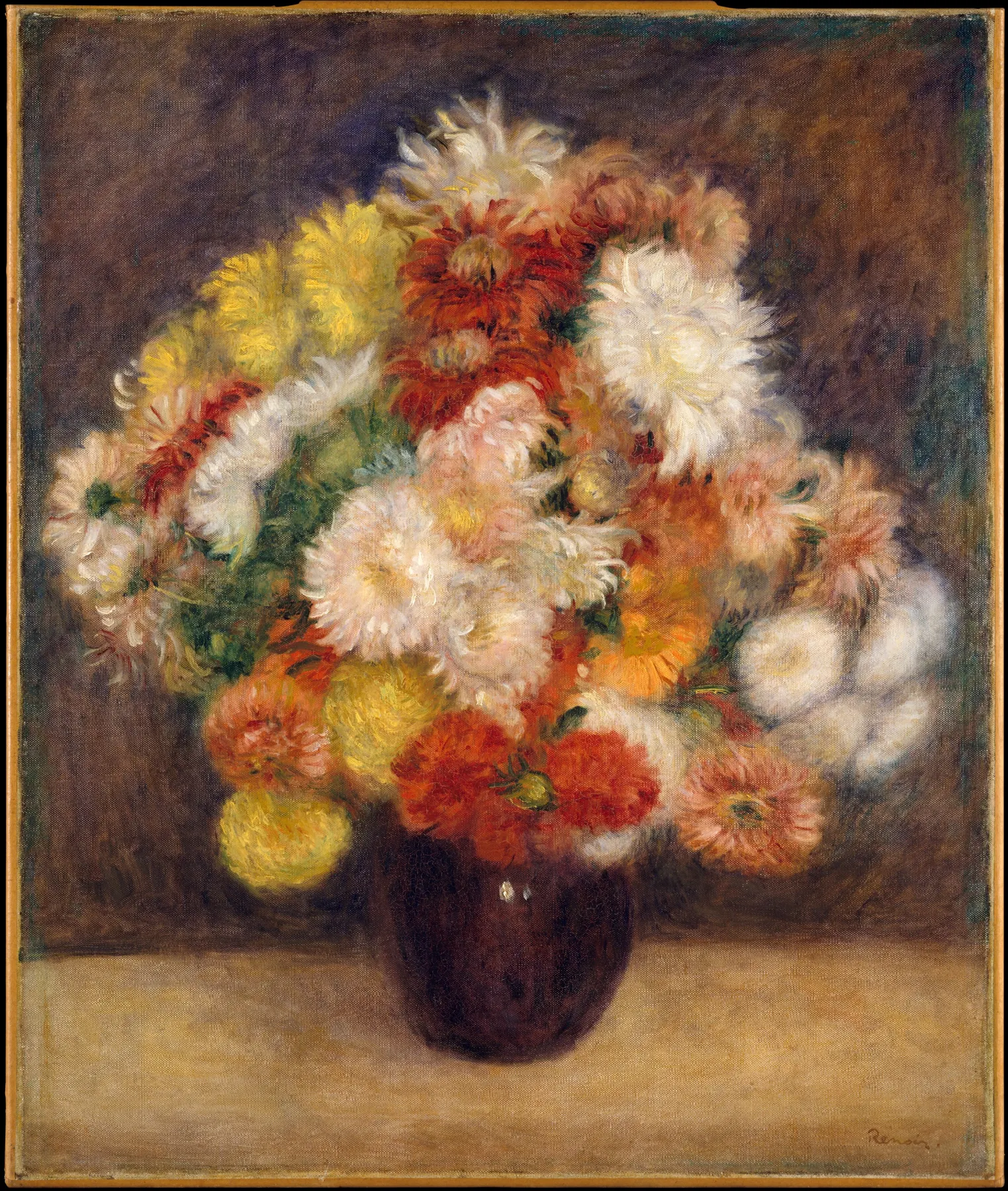Bouquet of Chrysanthemums by Pierre-Auguste Renoir
