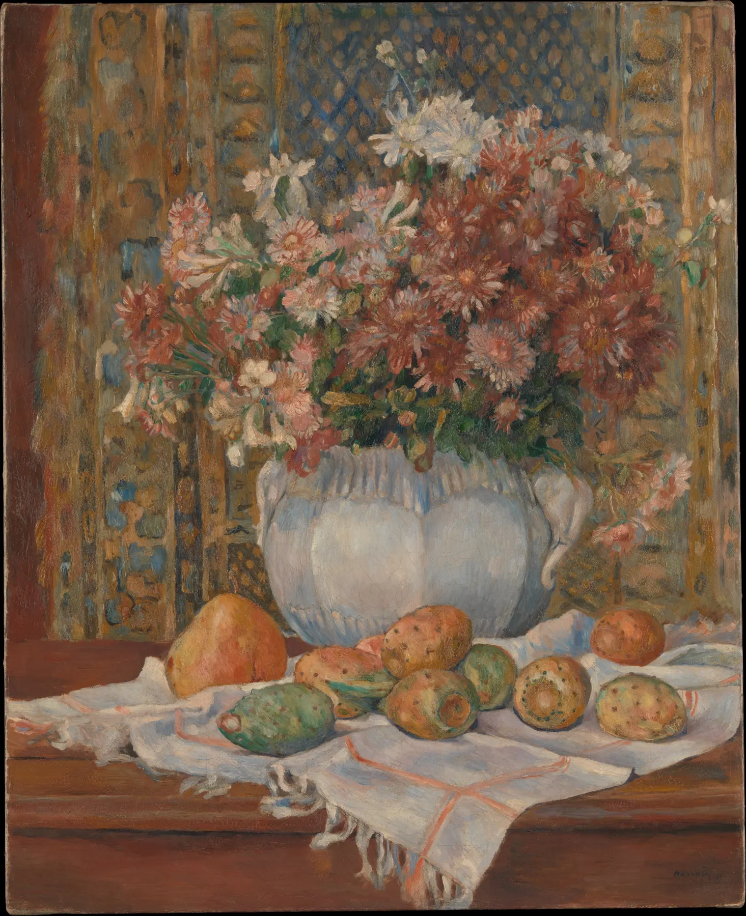 Still Life with Flowers and Prickly Pears by Pierre-Auguste Renoir
